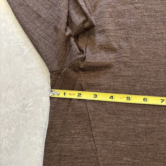 Hugo Boss Handcrafted Wool/Silk Brown Sweater Men’s Sz XL Pullover Knit Flaw* - Picture 6 of 11